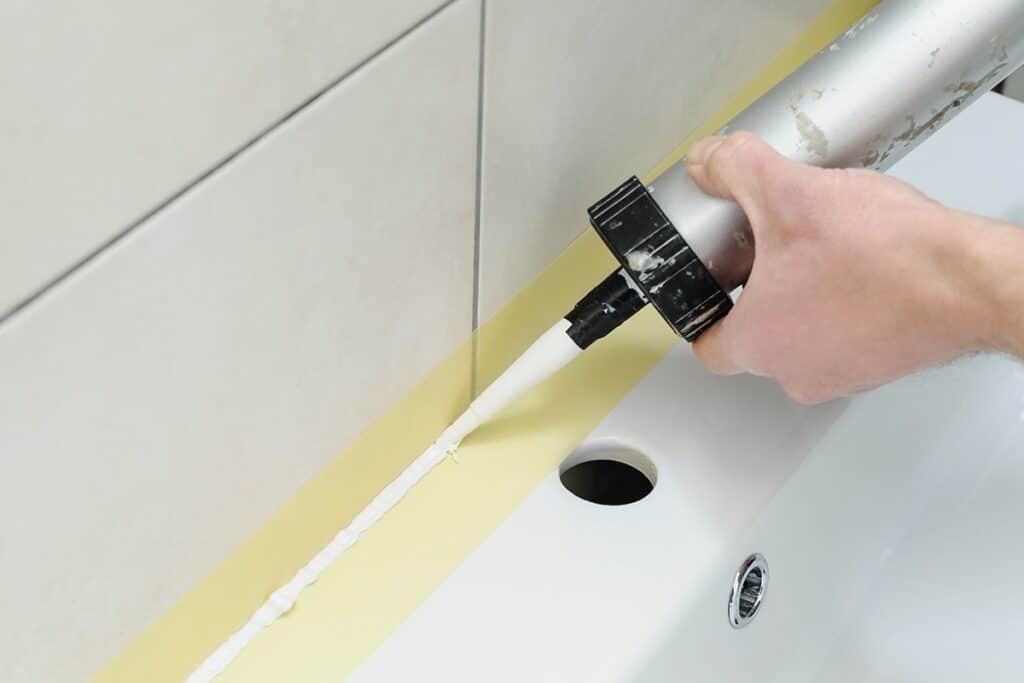 caulking around sink