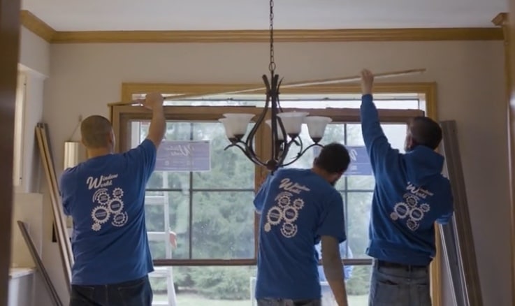 window world professionals installing a window
